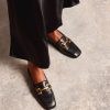 Shoe Pedro Miralles Loafers | Black Leather Loafers Seta Negro