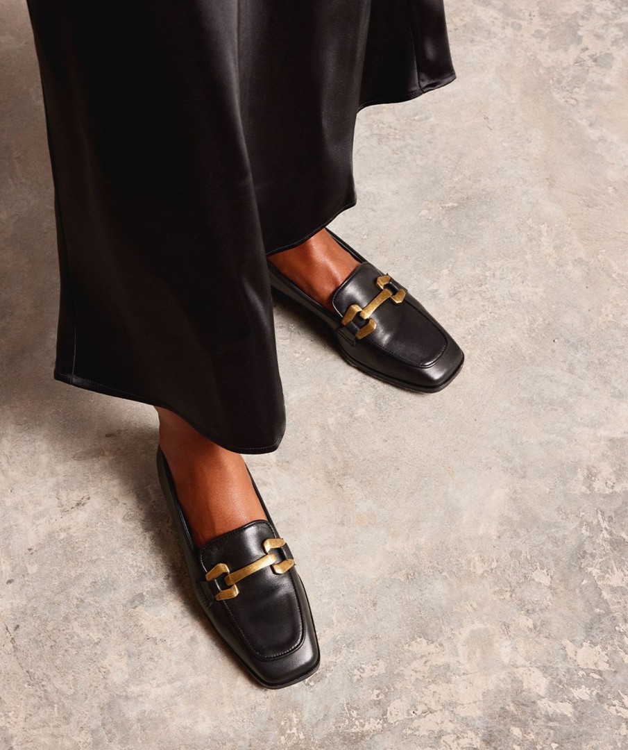 Shoe Pedro Miralles Loafers | Black Leather Loafers Seta Negro