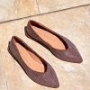 Shoe Pedro Miralles Ballet Flats | Taupe Fabric Ballerinas With Shiny Details Ante Strech Taupe