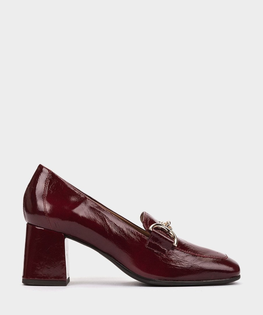 Shoe Pedro Miralles Pumps | Wine Coloured Patent Leather High Heel Shoes Venice Wine