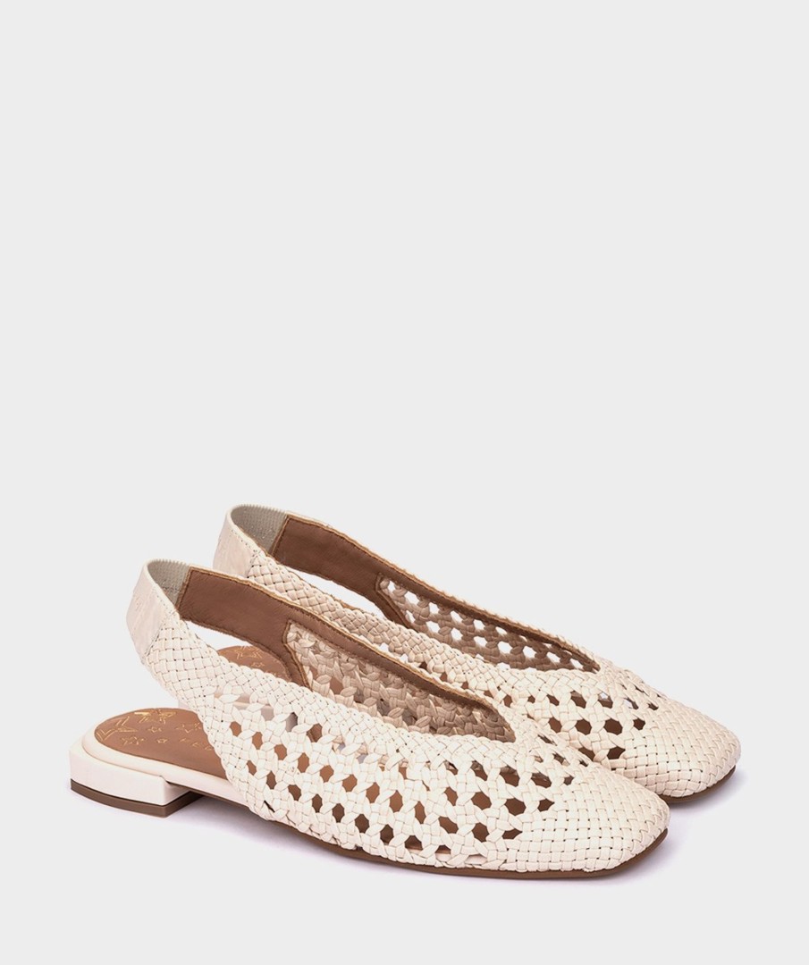 Shoe Pedro Miralles Ballet Flats | Braided Leather Dancers Trenza Off