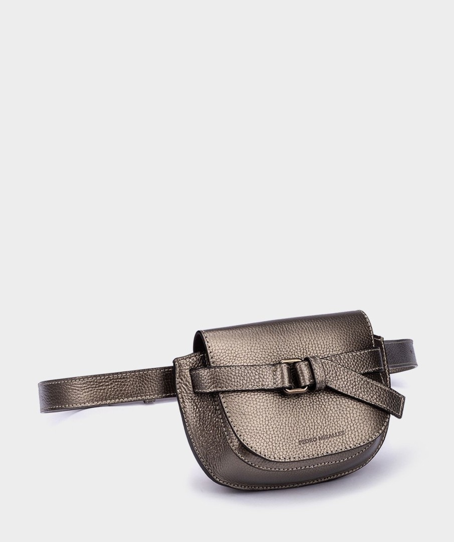 Accessories Pedro Miralles Bags | Leather Bum Bag Dakota Platin