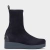 Shoe Pedro Miralles Ankle Boots | Sock-Style Ankle Boots Made Of Elastic Fabric In Navy Blue Ante Strech Marino