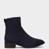 Shoe Pedro Miralles Ankle Boots | Stretchy Vegan Leather Ankle Boots In Navy Blue Ante Strech Marino