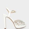 Shoe Pedro Miralles Heeled Sandals | Leather Peeptoes Nacarado Perla