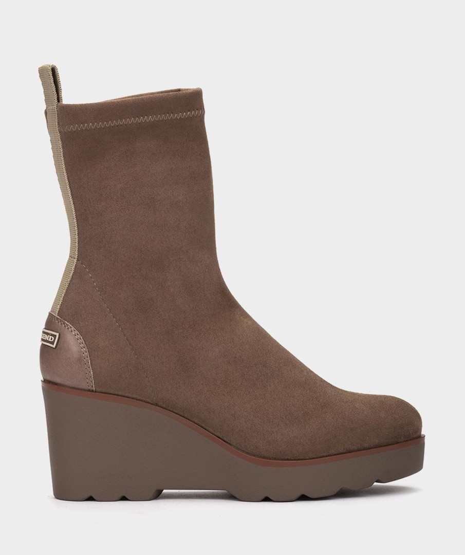 Shoe Pedro Miralles Ankle Boots | Stretch Fabric Ankle Boot Ante Strech Taupe