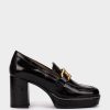 Shoe Pedro Miralles Pumps | Patent Leather Loafers With Black Heels Venice Negro