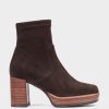 Shoe Pedro Miralles Ankle Boots | Elastic Fabric Ankle Boots. Ante Strech Tabaco