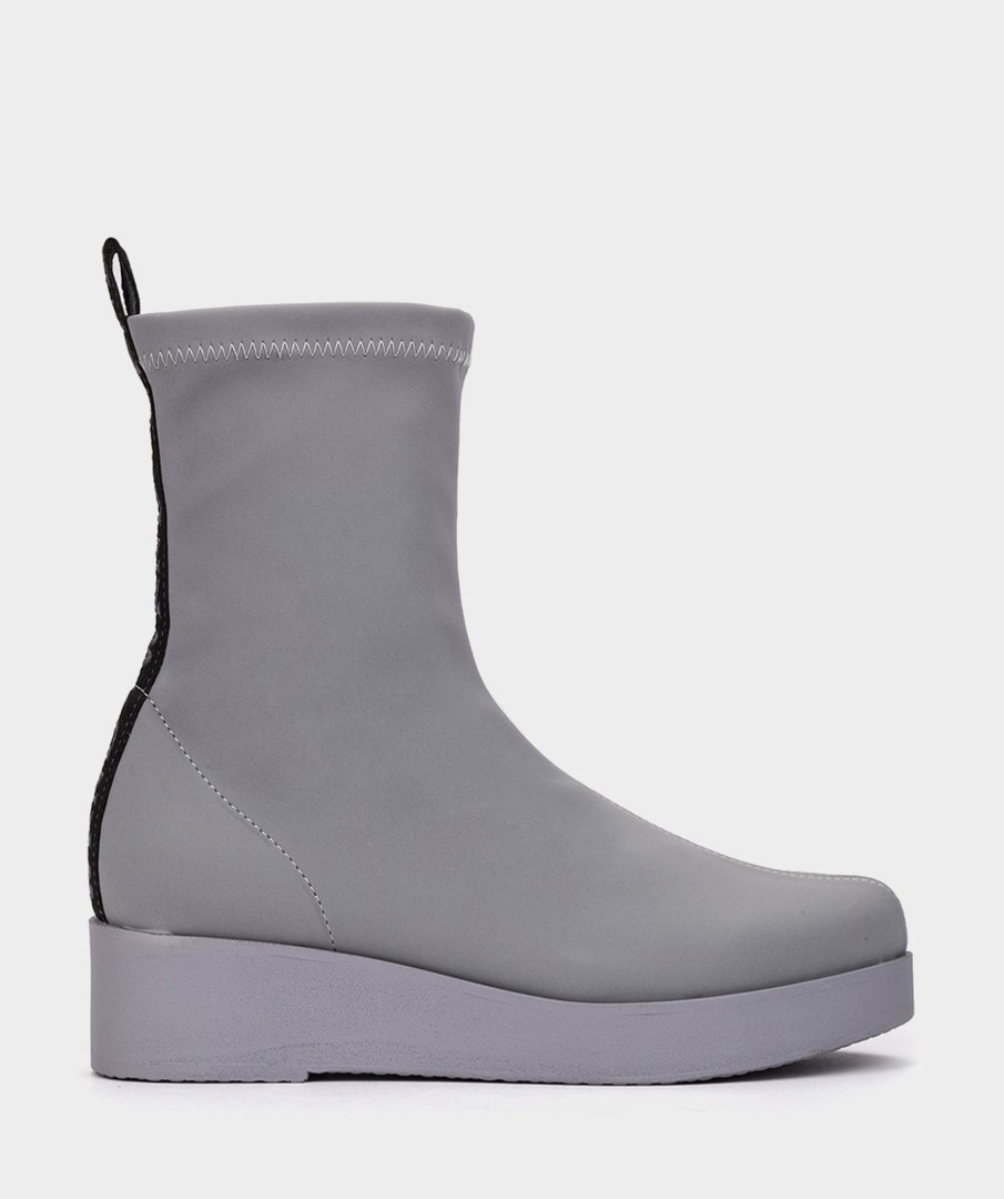 Shoe Pedro Miralles Ankle Boots | Elastic Fabric Heeled Ankle Boots. Amstel Gris