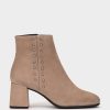 Shoe Pedro Miralles Ankle Boots | Taupe Suede Ankle Boots With Heels Amalfi Taupe