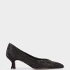 Shoe Pedro Miralles Pumps | Fabric Heeled Shoes With Rhinestones. Ante Strech Negro