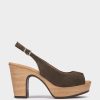 Shoe Pedro Miralles Heeled Sandals | Leather Heel Sandals Amalfi Kaki