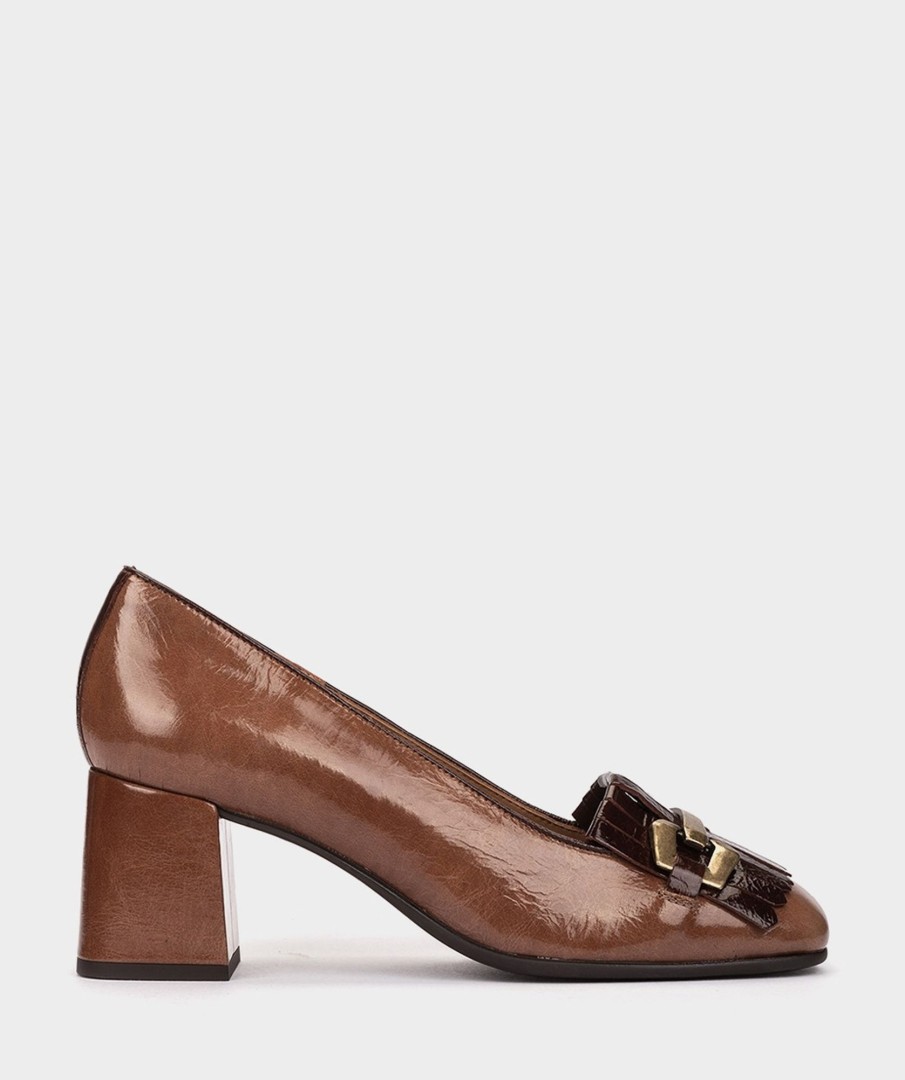 Shoe Pedro Miralles Pumps | Patent Leather High Heel Shoes In Brown Colour Venice Polisandro