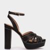 Shoe Pedro Miralles Heeled Sandals | Leather Heeled Sandals Alfa Negro